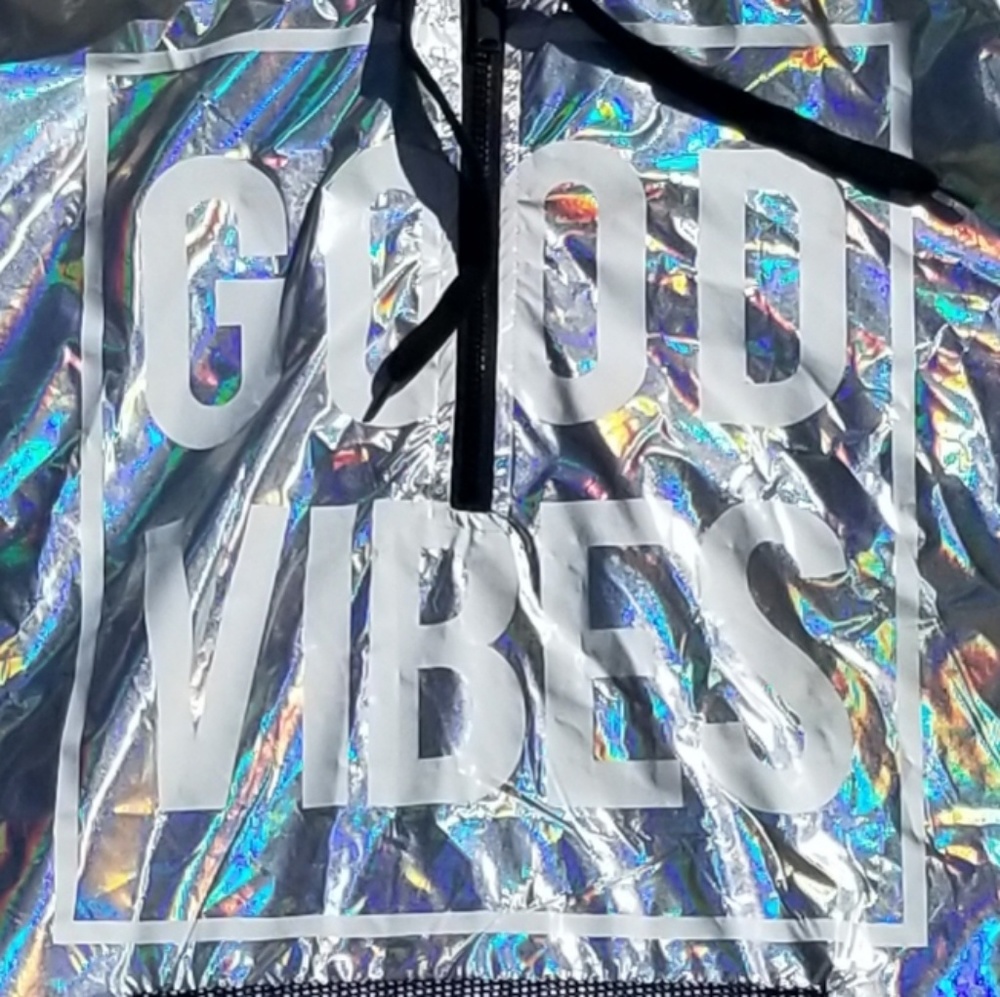 Iridescent Good Vibes Jacket (Unisex) - Picture 2 of 5